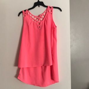 Hot pink tank
